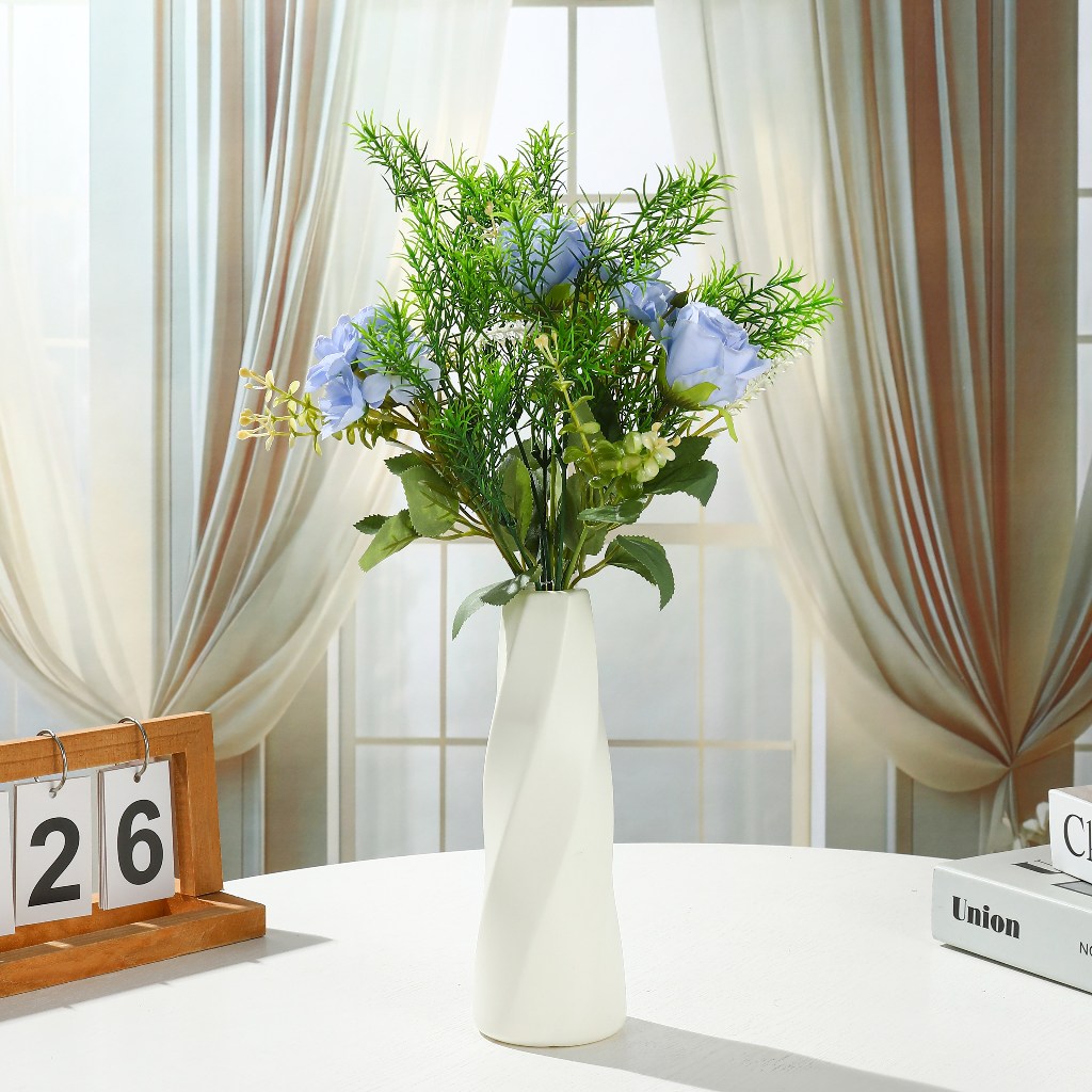 Set Vas Bunga Plastic Aesthetic Bunga Hias Plastik Bunga Hias Plastik bunga hiasan ruang tamu