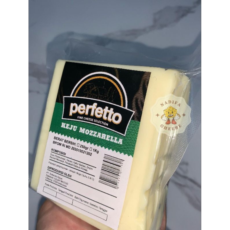 

250 gr MOZZARELLA PERFETTO CHEESE - KEJU MOZZARELLA PERFETTO CHEESE 200gr