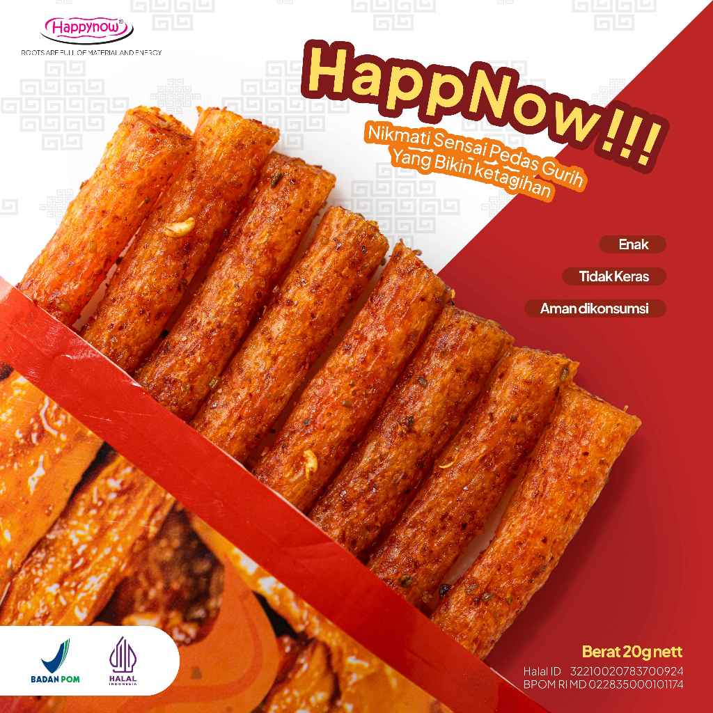 

[halal] happynow Snack Pedas Vegetarian Halal/Snack pedas 20gr