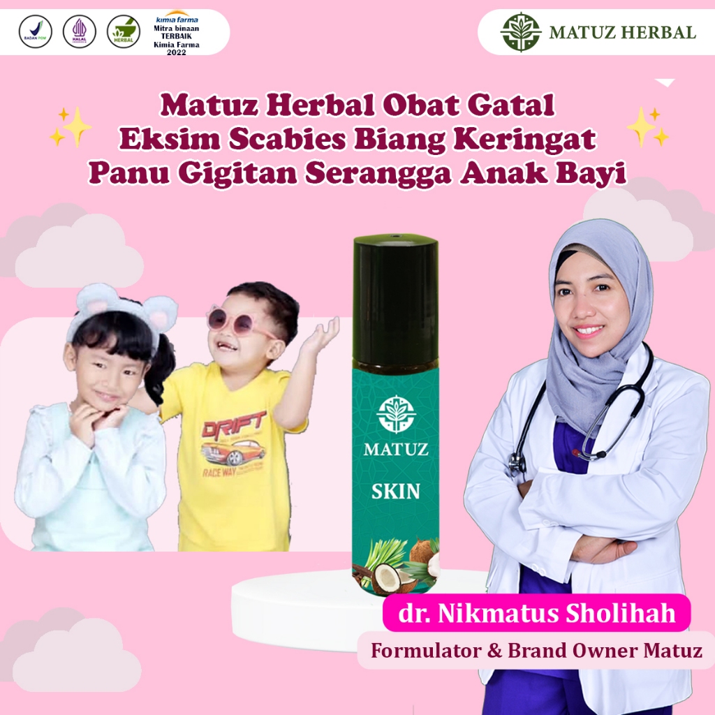 MATUZ HERBAL Obat Gatal Scabies Panu Gigitan Serangga Ruam Iritasi Popok Bayi Dan Anak Formulasi Dok