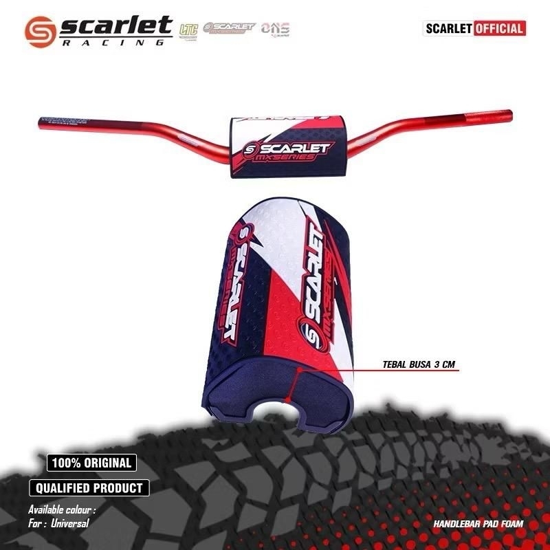 STANG FATBAR LOW SCARLET RACING TEBAL 5.8MM + BUSA STANG