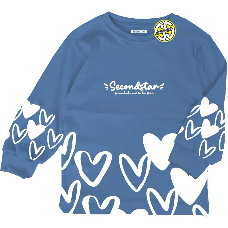 Baju Anak Perempuan Lengan Panjang kerut Balon Umur 2-10 Tahun Secondstar