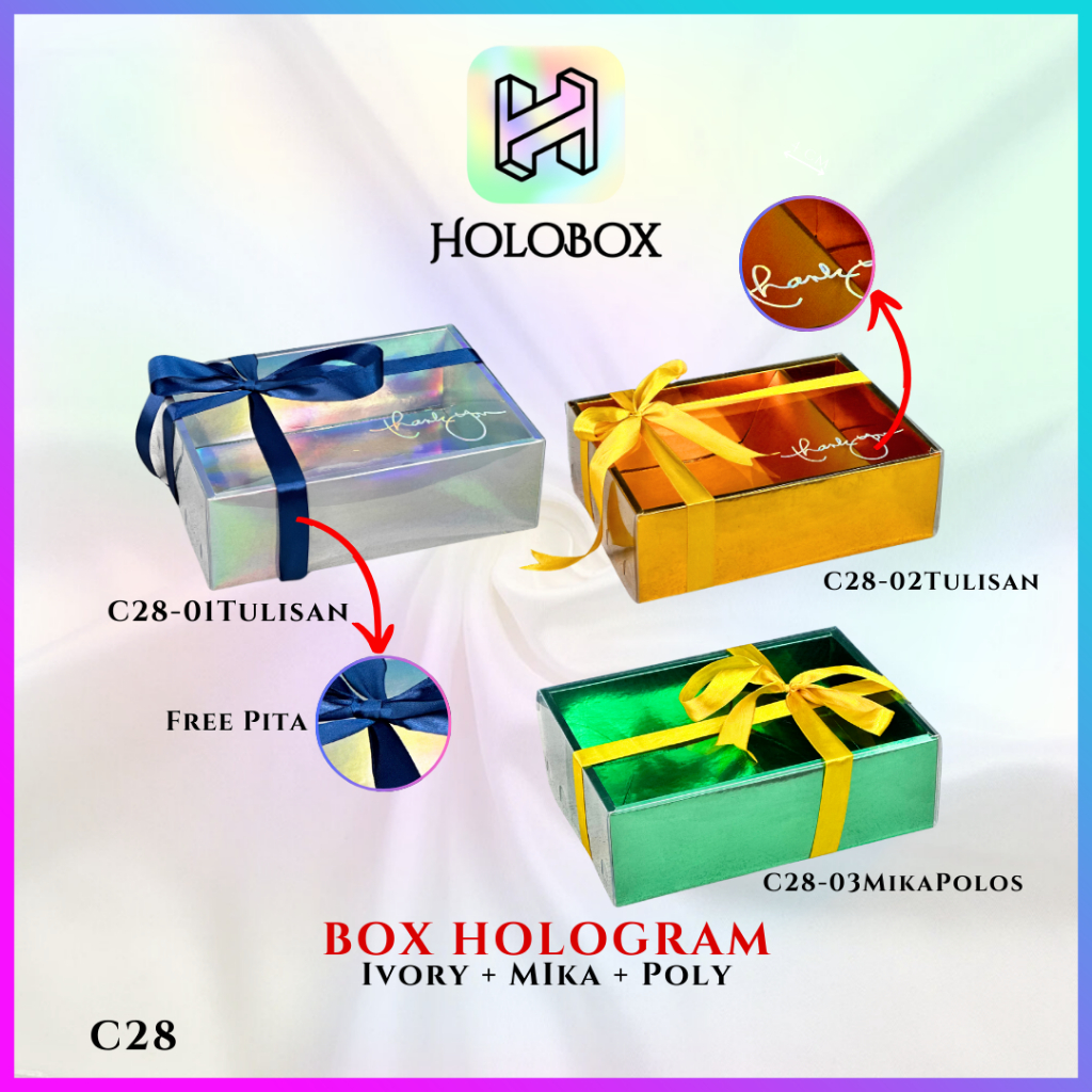 

Box Kado Mika / Box Hologram / Gift Box / Hampers Premium / Bungkus Kado / C28