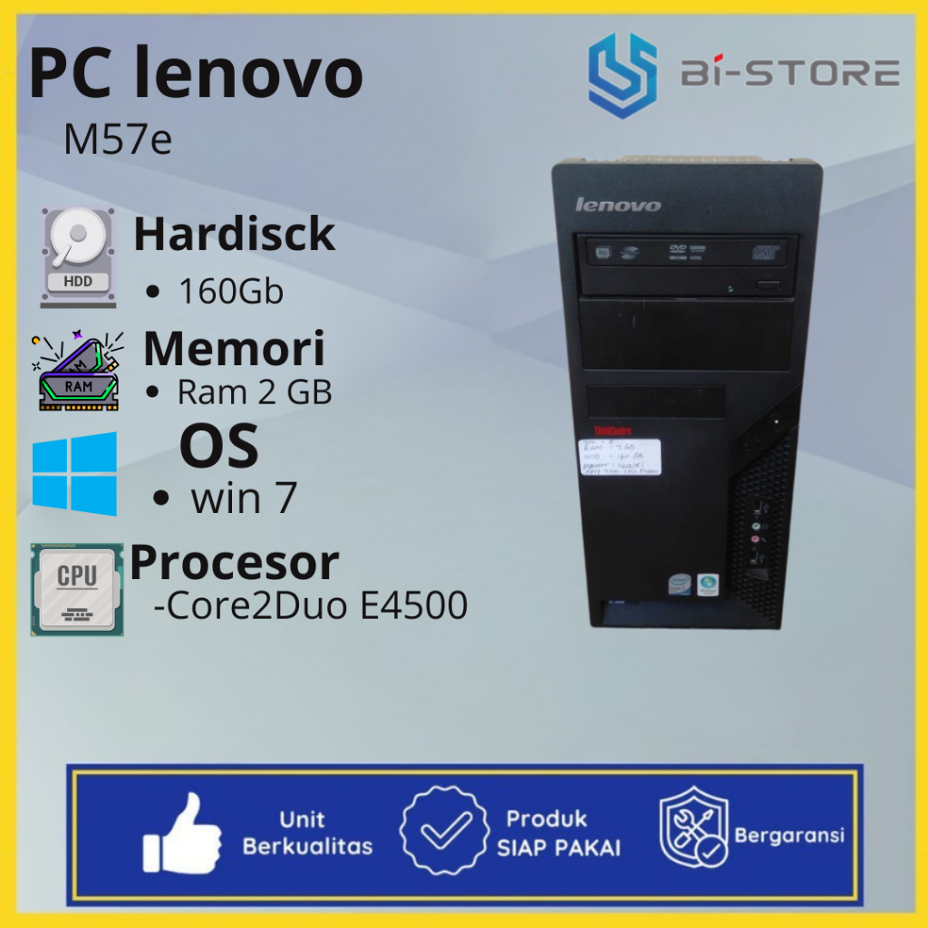 Pc Lenovo M57e Core2Duo Tower
