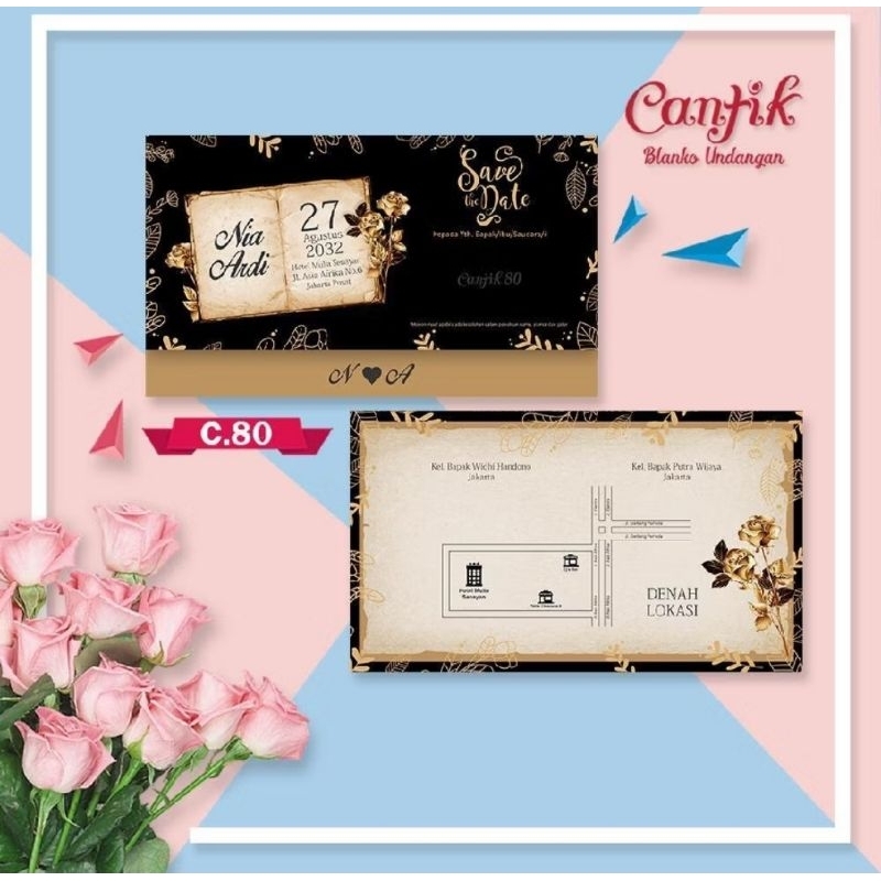 BLANGKO UNDANGAN CANTIK 80