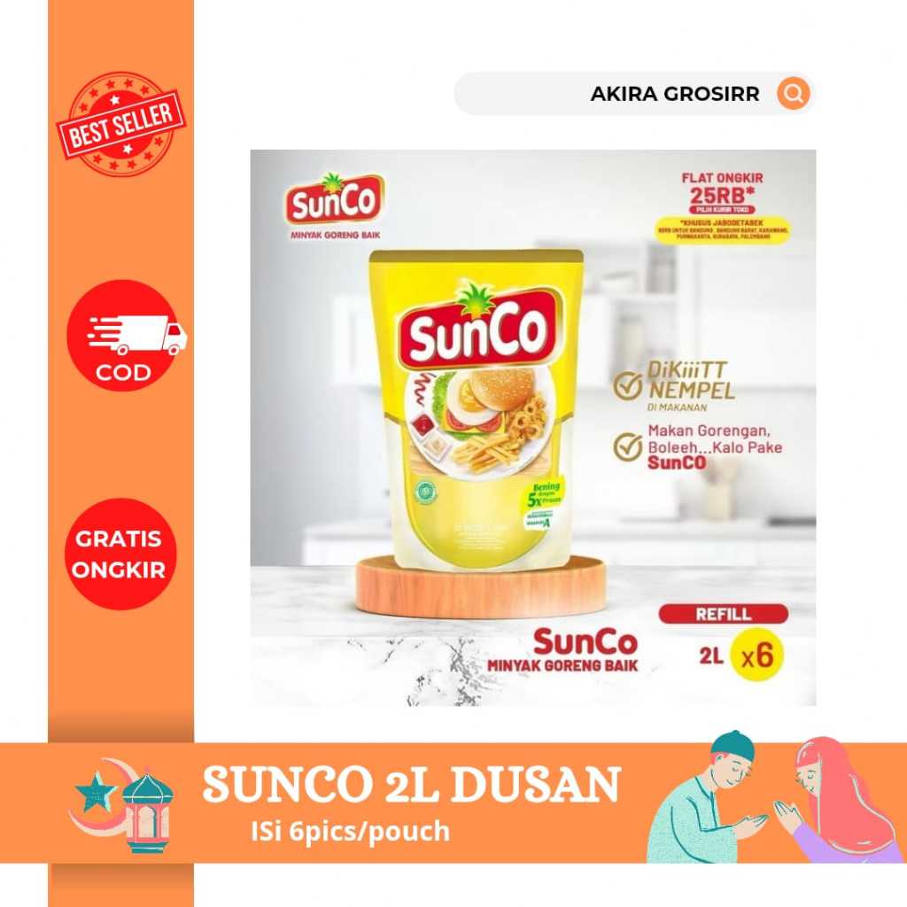 

SunCo Minyak Goreng Refill 2L x 6pcs