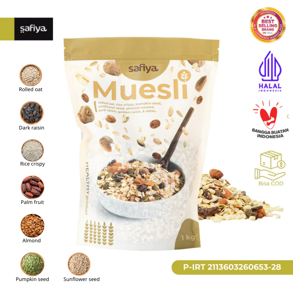 

Safiya Muesli Original | Sereal With Almond Premium | 1 Kg