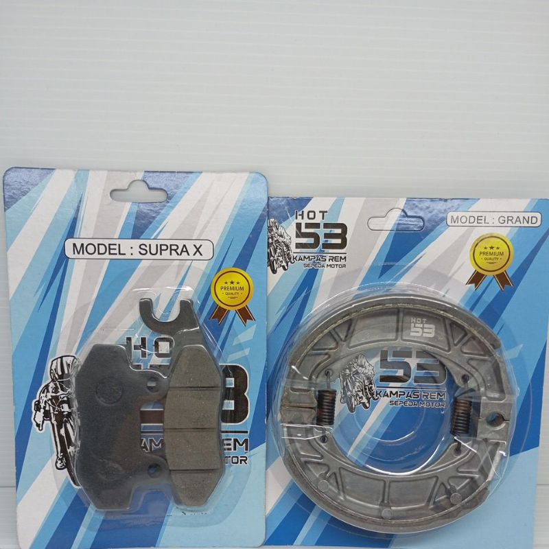 BUNDLING 1PCS DISPAD CAKRAM DEPAN MOTOR SUPRA X-KARISMA (MAX/HOT53)+ 1PCS KAMPAS REM BELAKANG MOTOR 