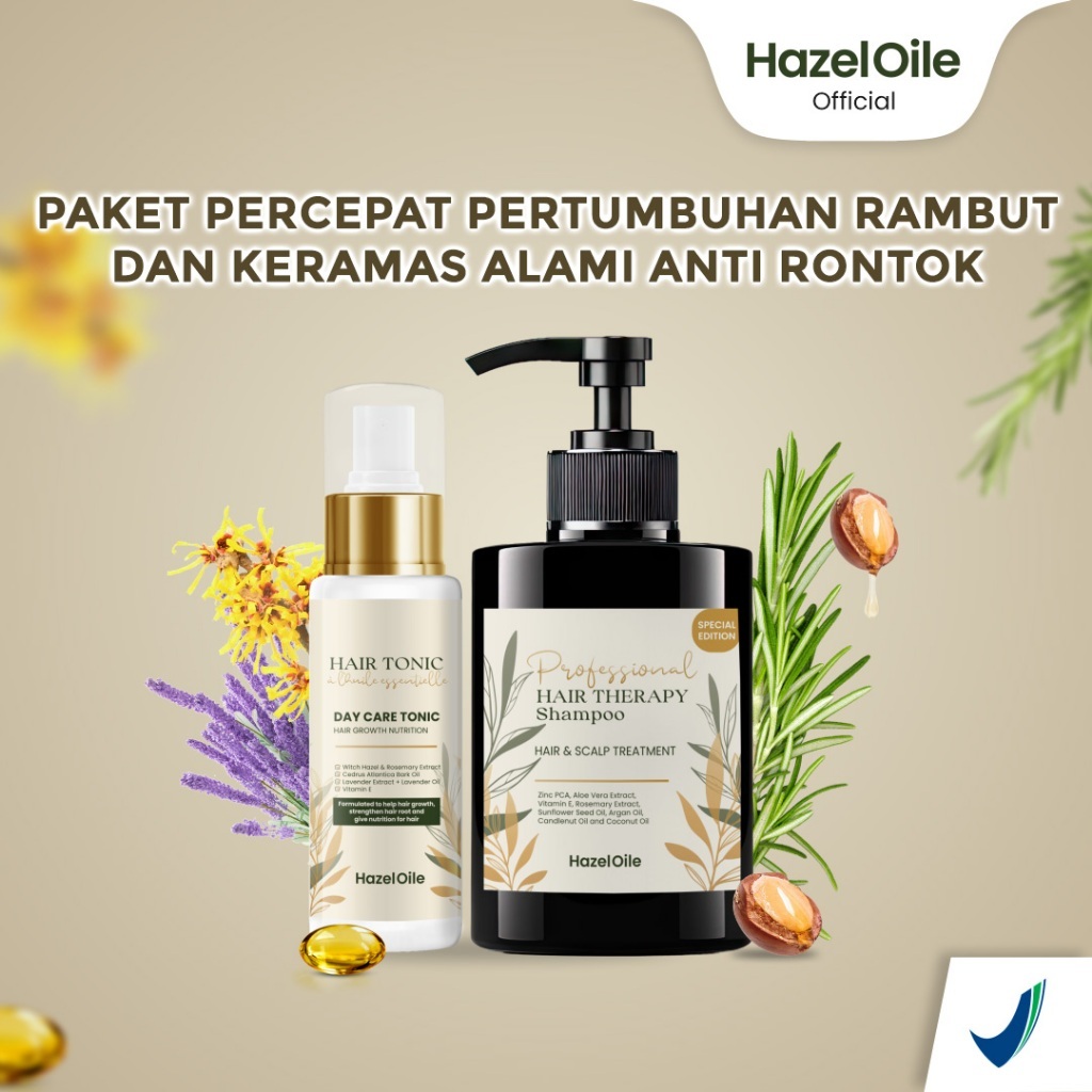 HazelOile Paket Shampoo+ Day Care Tonic (DCT)
