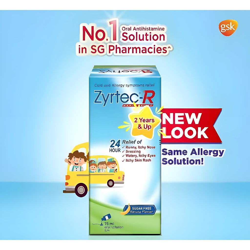 Zyrtec-R Children Kids Allergy Relief Solution / Alergi Anak
