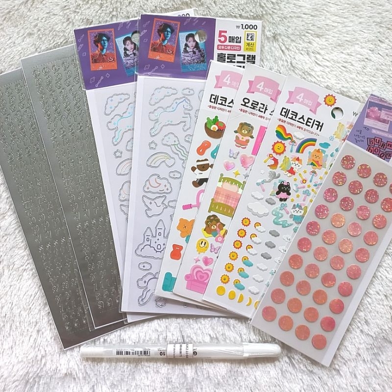 

Deco Sticker Sheets & Sakura White Gel Pen No. 10
