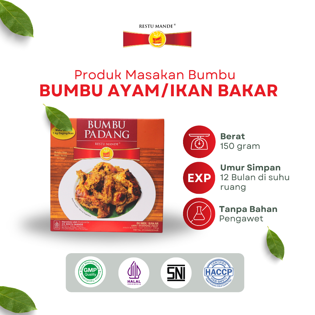 

Restu Mande Bumbu Bakar Ayam/Ikan 150 gram