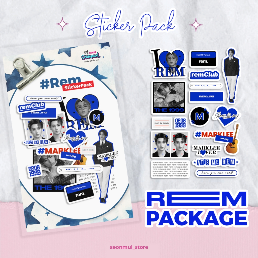 

STICKER REM MARK LEE NCT (REM PACKAGE) / STIKER KPOP / Sticker Die Cut / Sticker Deco Kpop