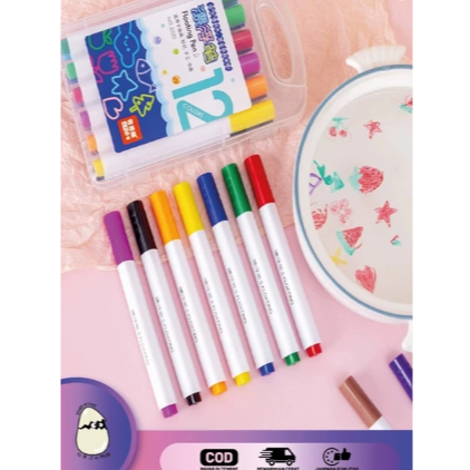 

House Station - SPIDOL AJAIB MENGAPUNG DI AIR ISI 12 PCS Magic marker floating pen water/spidol ajaib/Spidol Apung Air/ spidol Papan Tulis