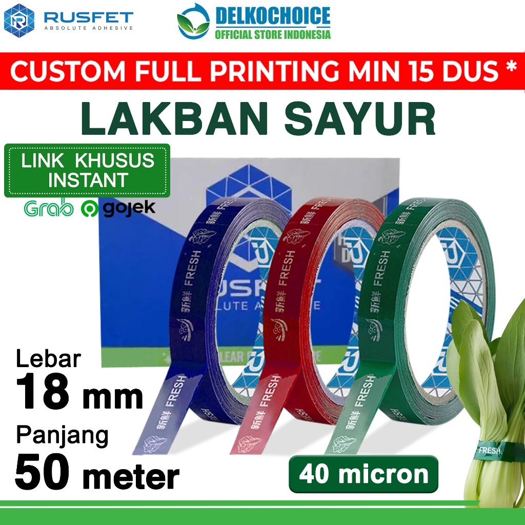 

Lakban Sayur FRESH 18mm x 50m Plakban Isolasi OJOL TERMURAH /DUS