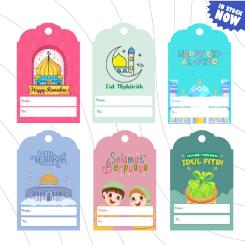 

[12 Pcs] Hangtag Lebaran | Idul Fitri | Hampers lebaran | Parcel lebaran | full colour | C 2111