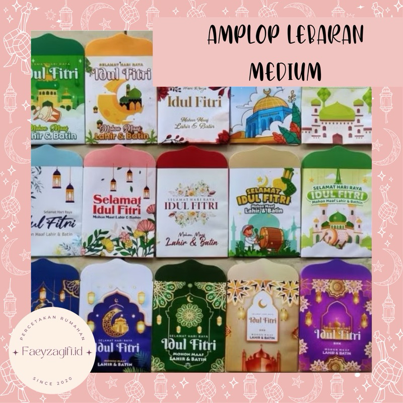 

(10Pcs) Amplop lebaran medium random