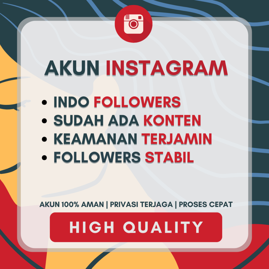 Akun INSTAGRAM Indonesia | Akun Lokal | Followers Stabil