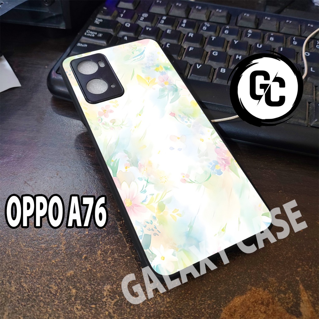 case OPPO A76/GC11/Motif BUNGA/softcase glossy OPPO A76 A36/Casing OPPO A76/Case glitter/kesing