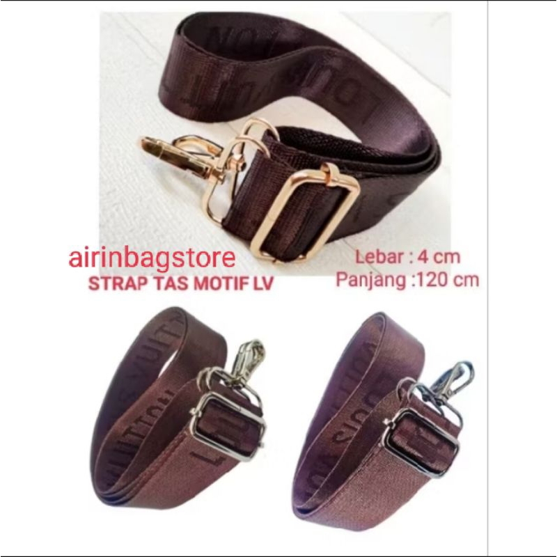 Tali Tas Wanita Elvi Tali Selempang Poliester Premium Lebar 4 cm Brown