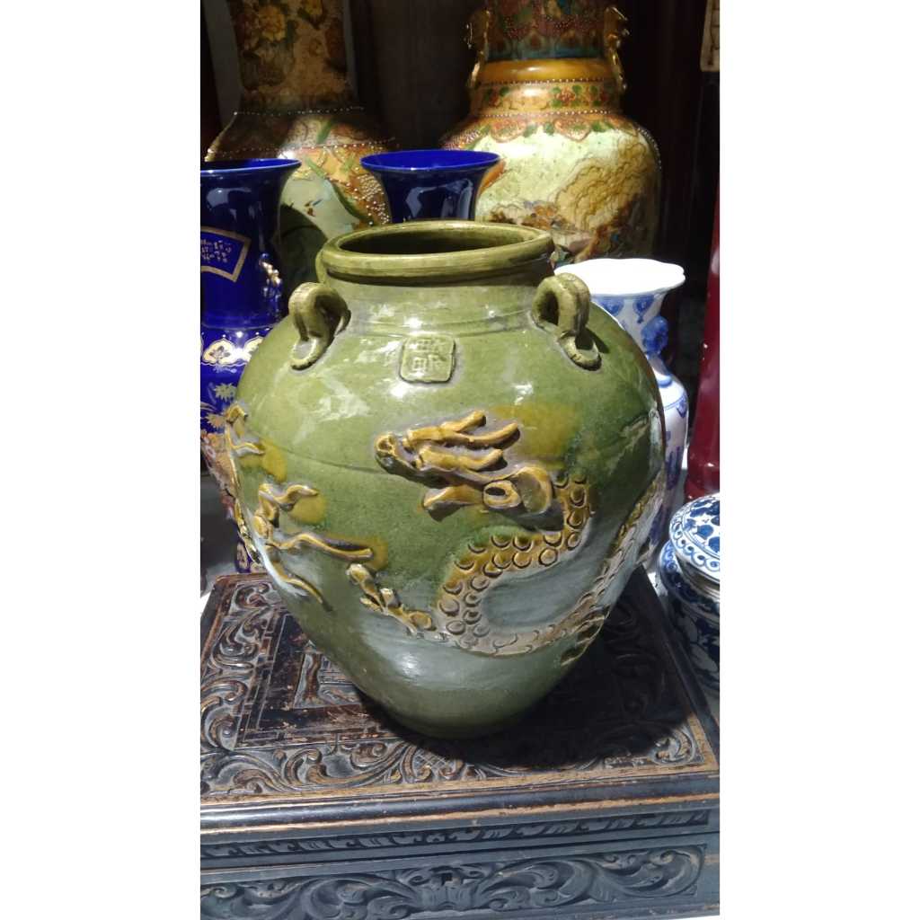 Guci Naga Keramik Kalimantan Kuno Jadul Antik