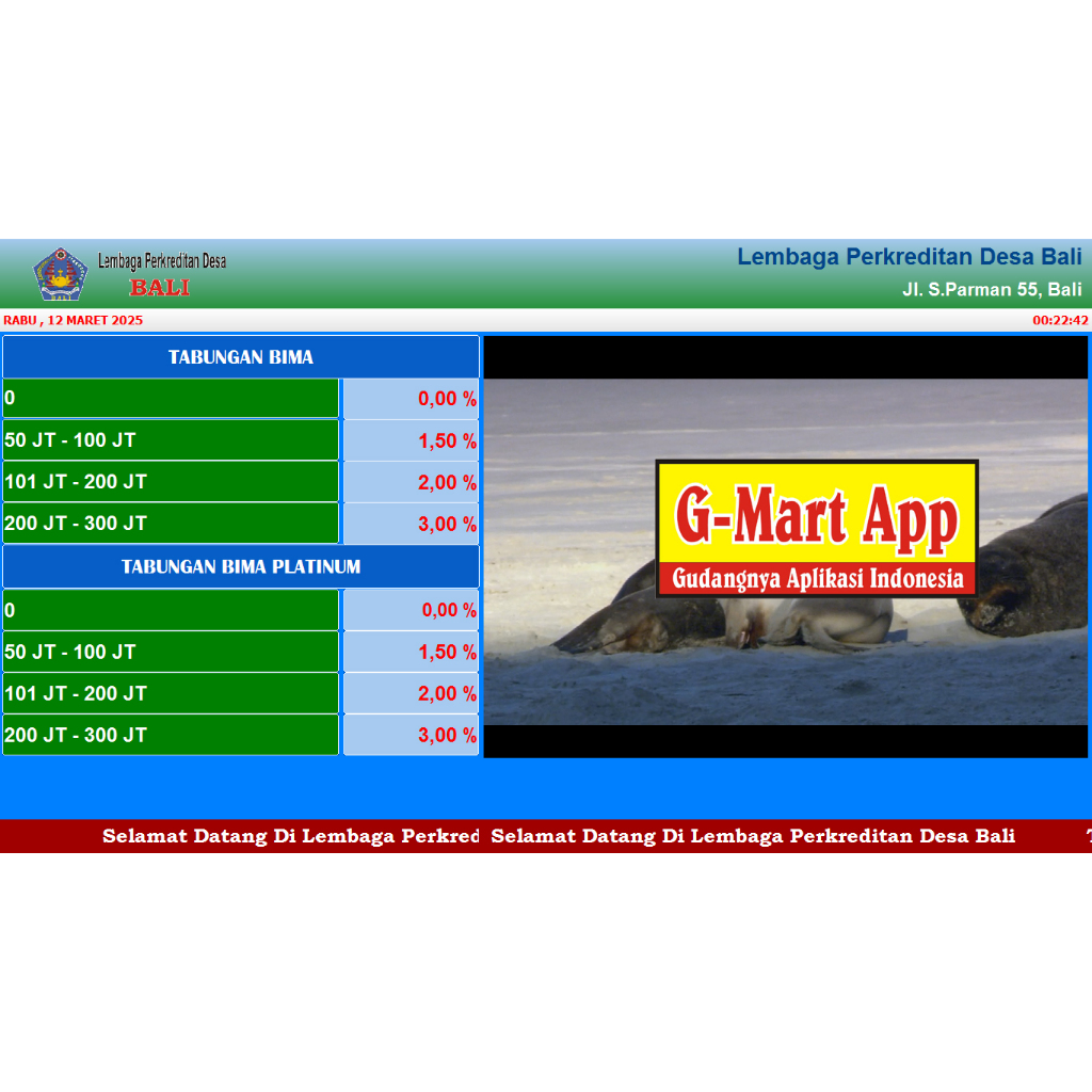 Promo Aplikasi Informasi Suku Bunga Lembaga Perkreditan Desa