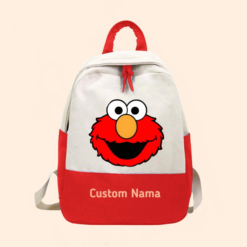 Tas ransel anak elmo free custom nama