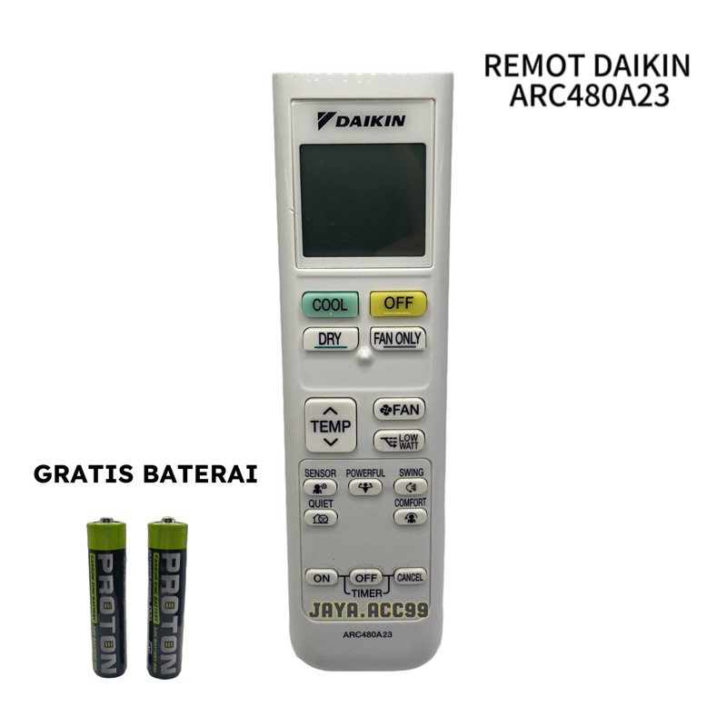 REMOTE REMOTE AC DAIKIN ARC480A23 ORIGINAL INVERTER