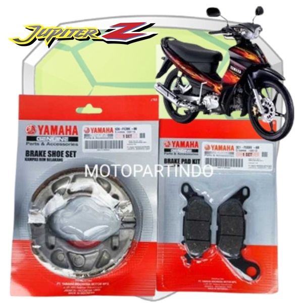 Paket kampas rem depan belakang  Kampas Tromol  Jupiter Z New  Jupiter Z Burhan