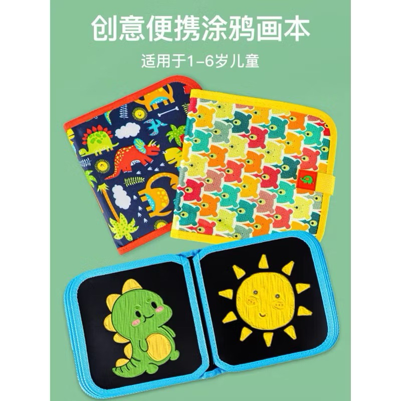 

GS Buku Gambar Portable Ajaib Reusable Buku Tulis Anak Bisa Dihapus 14 Halaman FREE 12 SPIDOL + 1 TISSU