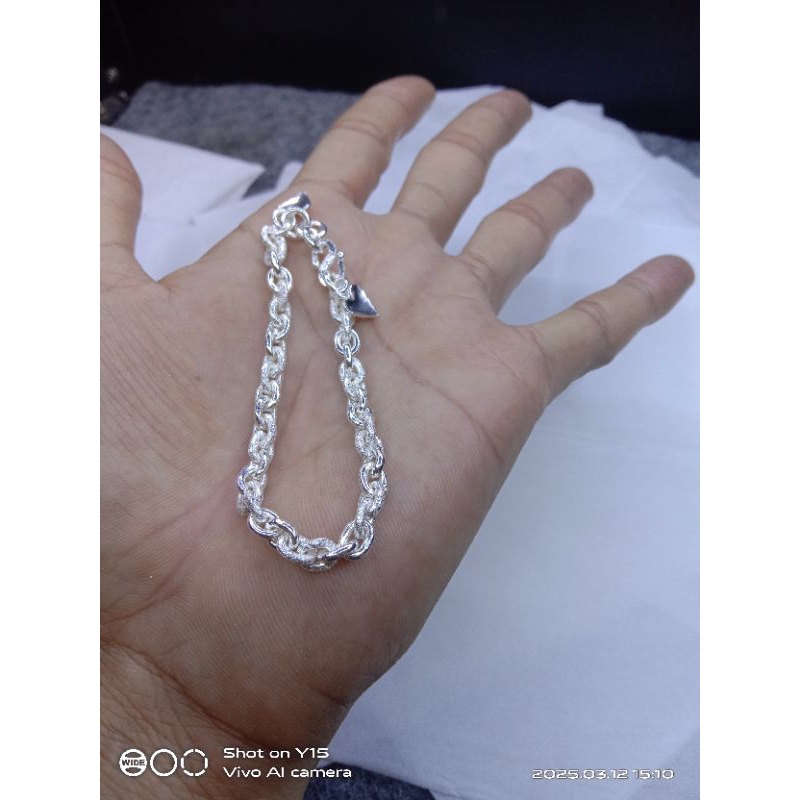 Gelang perak medan nori perak asli murni