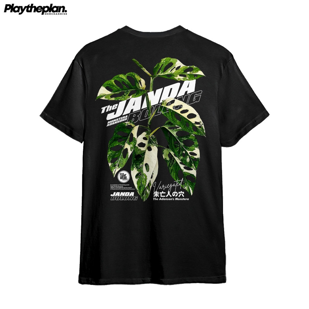 T-shirt / Kaos Tanaman Hias MONSTERA ADANSONII VARIEGATA - JANDA BOLONG