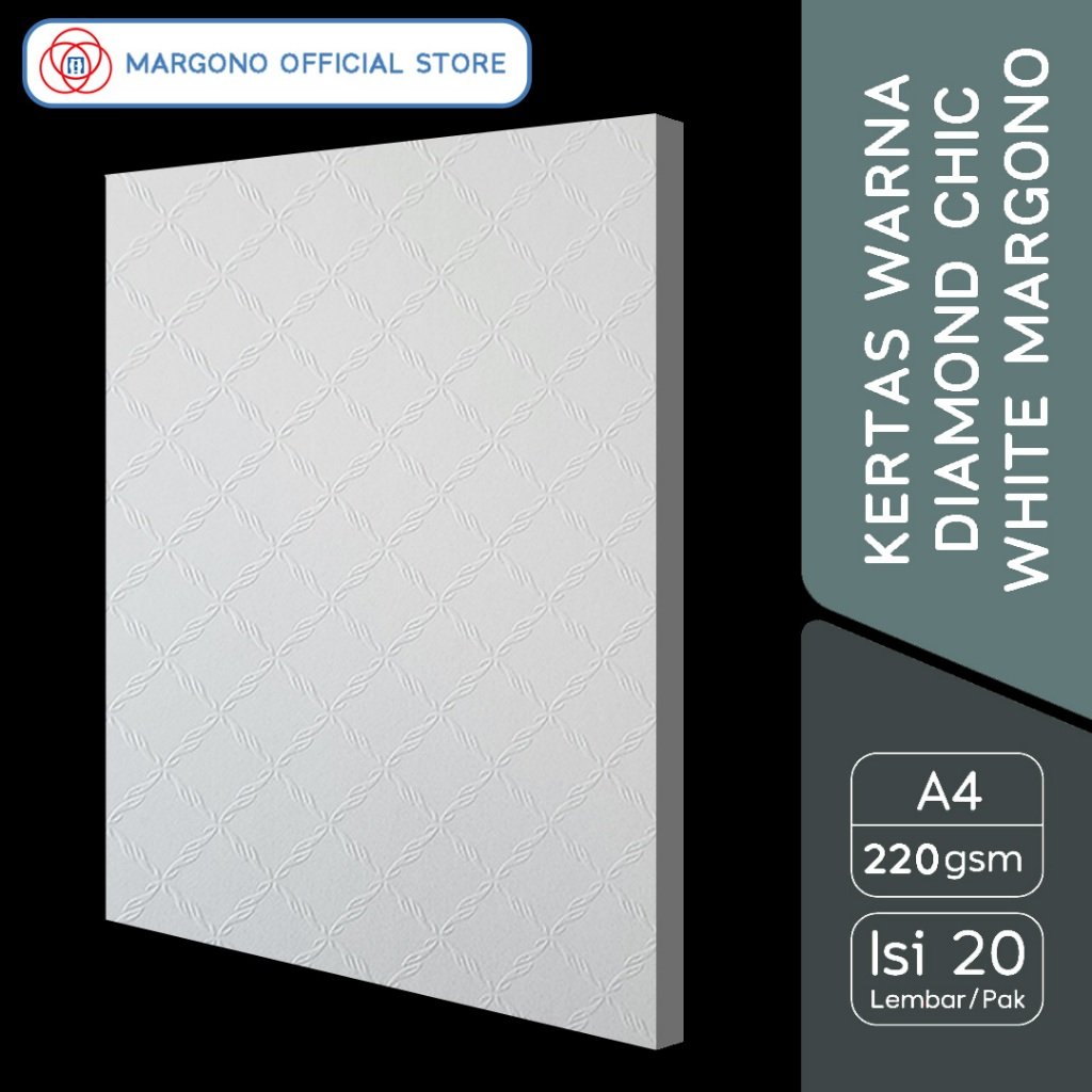 

Margono Kertas Warna A4 Chic Diamond White Putih 220 gsm - 25 Lembar