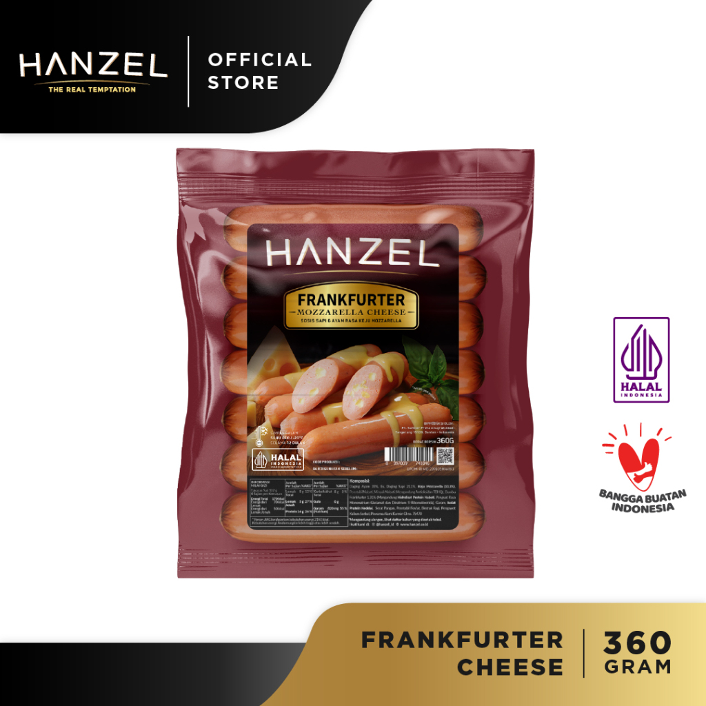 

Sosis Hanzel Frankfurter Cheese 360 gram