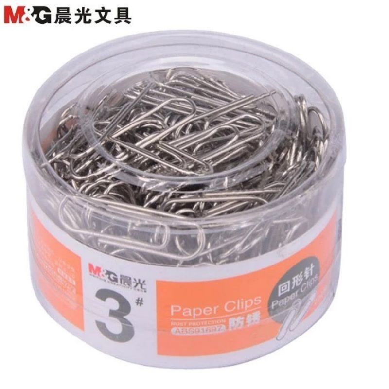 

M&G Silver Paper clips No 3 / M&G Paper Clip No 3 ABS91697 Berkualitas