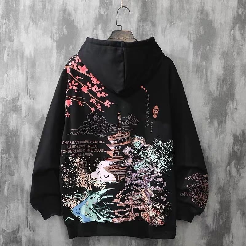 VOYAGER Hoodie sablon gambar pagoda import quality