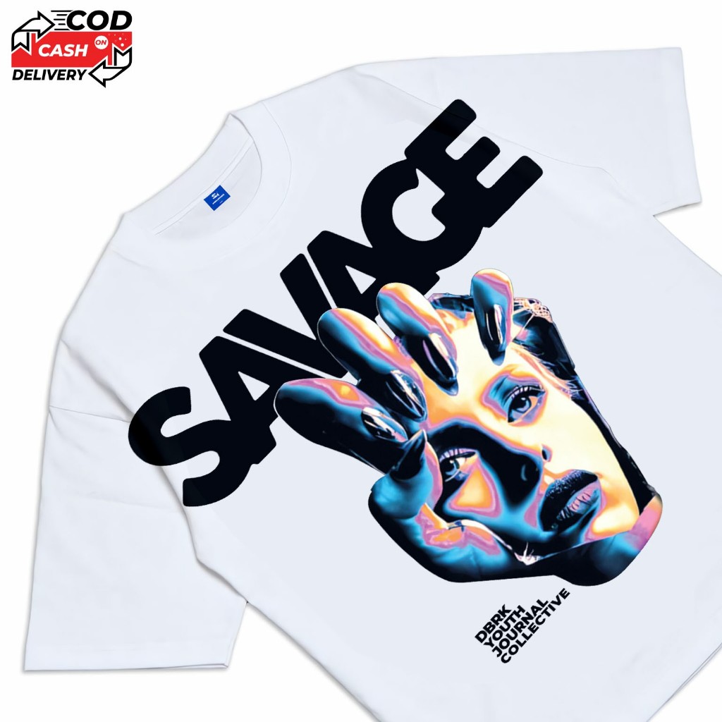 BIG SALE OVERSIZED T-SHIRT - HANDFACE - BLACK - DBRK RVNG " SAVAGE " kaos kasual,kaos vintages,kaos