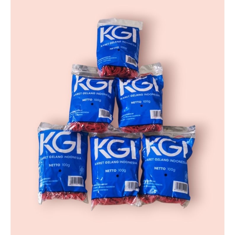 Karet Gelang pentil 100 Gram, Warna Merah, Lubang Kecil  - super kuat