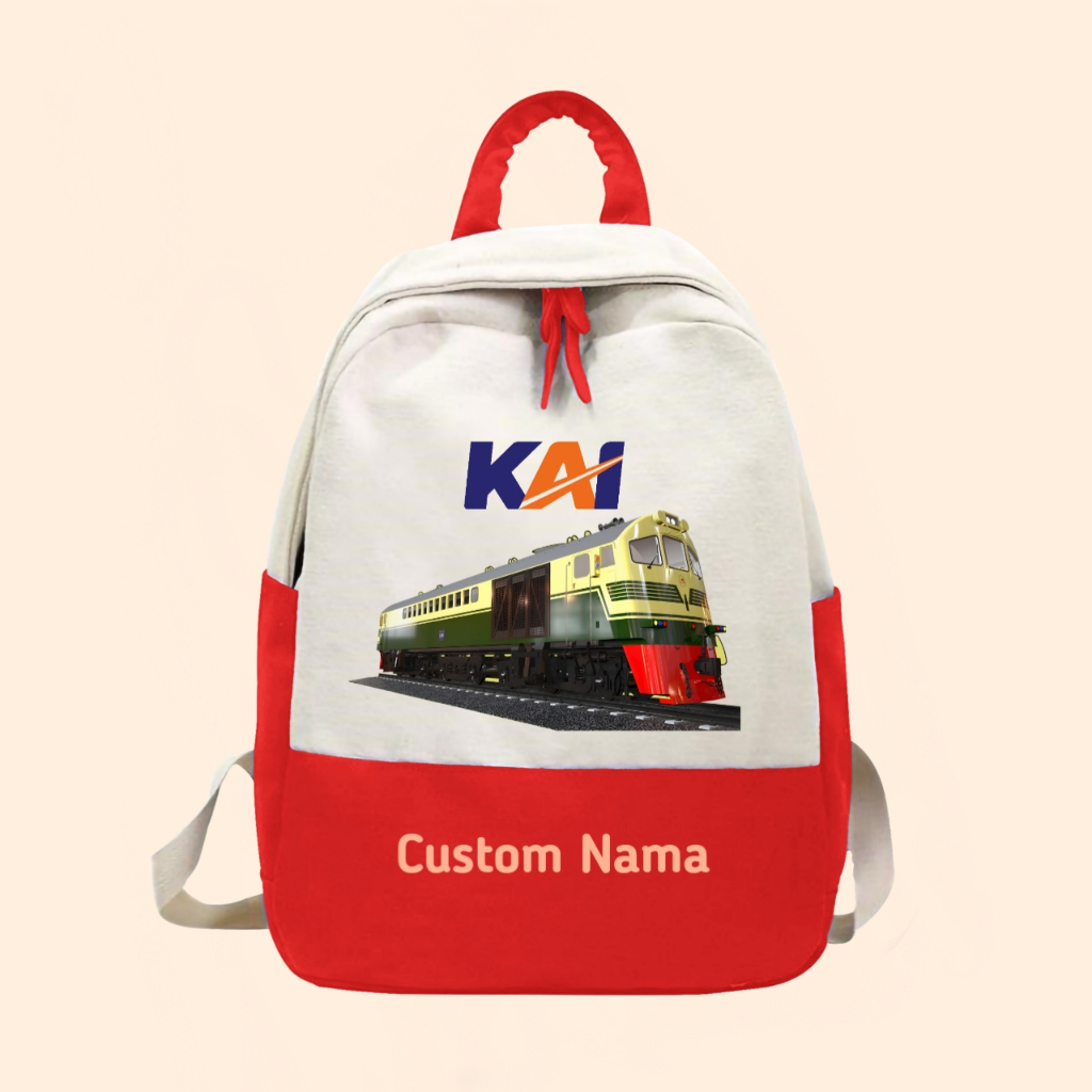 Tas anak kereta api indonesia kereta lokomotif free cetak nama