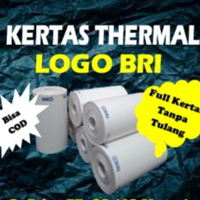 

Paket 10 Roll Kertas Kasir logo BRI 57x33 Merek GoPrint/themper, Remada RJ. full tanpa tulang