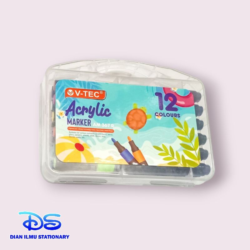 

acrylic marker 12 warna V-Tec AM 367 R