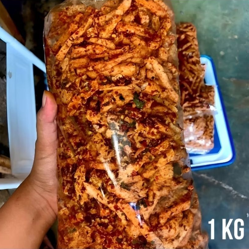 

basreng viral stik baso goreng 1Kg pedas daun jeruk