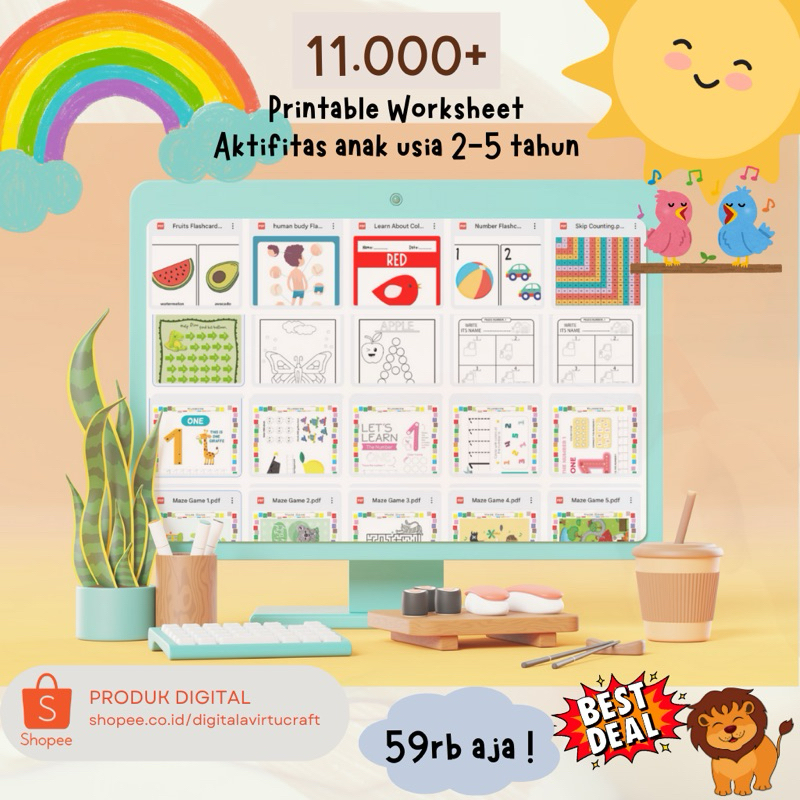 11.000+ Halaman Printable Worksheet Anak