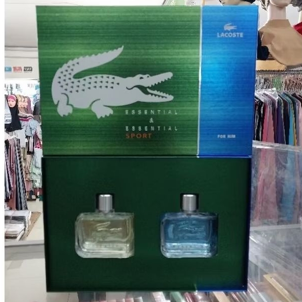 PARFUM ORIGINAL LACOSTE FOR HIM SET ESSENTIAL 75ML + ESSENTIAL SPORT 75ML