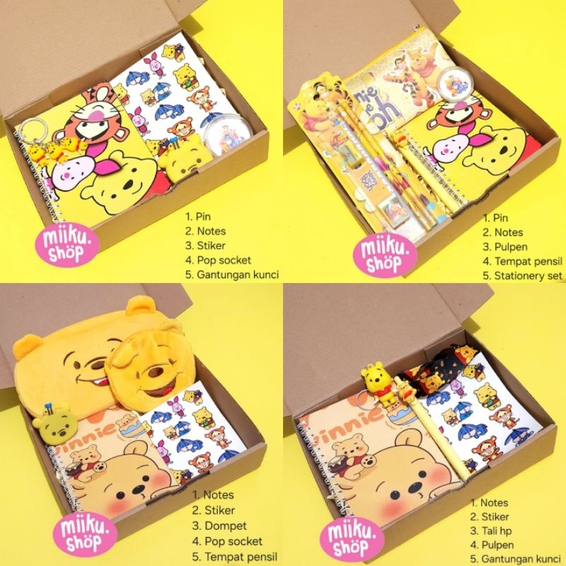 BIRTHDAY GIFT HAMPERS KADO ULANG TAHUN KARAKTER WINNIE BERUANG MADU