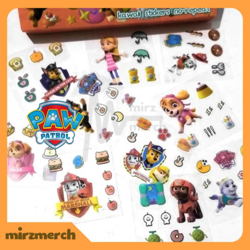 

Sticker Anak Karakter Paw Patrol Lucu Korea Aesthetic Ecer Isi 5 Lembar/10 Lembar Waterproof Murah