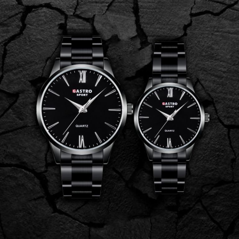 KODE R5P Jam Tangan Cauple Gastro Rantai Besi