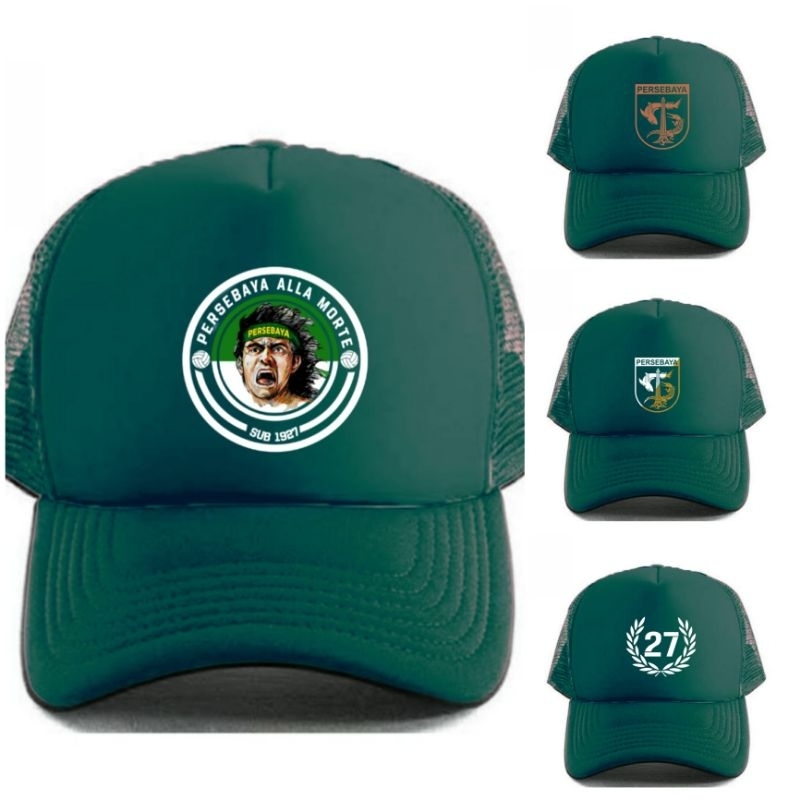 TOPI JARING PERSEBAYA HIJAU BOTOL