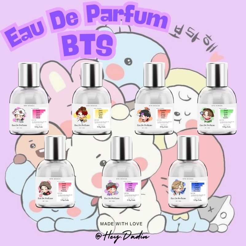 Eau De Parfum Kpop Idol BTS Series 30ml Free Photocard Parfum Viral Korea Aroma Beragam