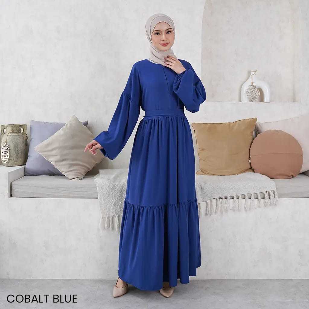 Zaina - Maxi Dress Katun Almari - Baju Gamis Muslim Wanita
